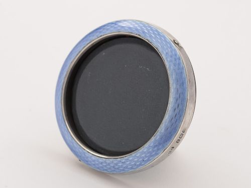 Silver and Guilloche Enamel Photo Frame Birmingham 1918