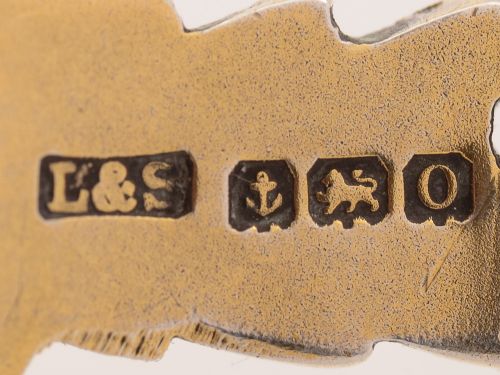 Pierced and Embossed Silver Gilt Spoon Birmingham 1913