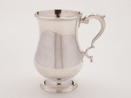 Edwardian Silver Pint Tankard Sheffield 1904