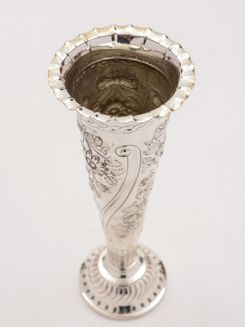 Large Victorian Silver Vase London 1891