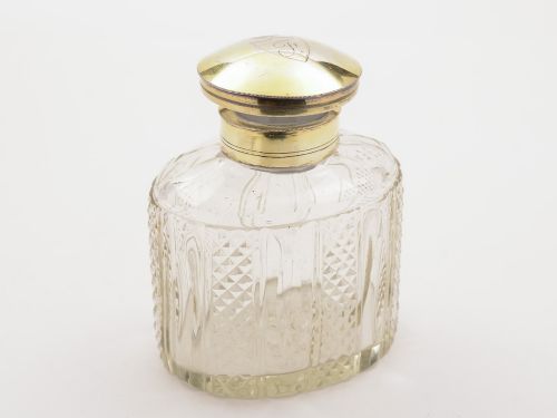 Georgian Cut Glass and Silver Gilt Tea Caddy Circa 1820