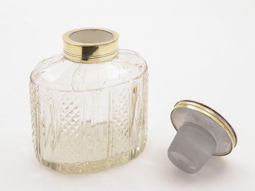 Georgian Cut Glass and Silver Gilt Tea Caddy Circa 1820