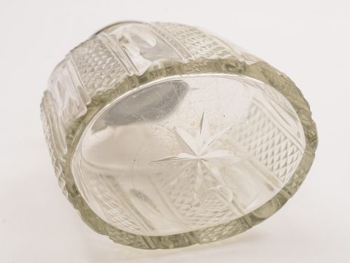 Georgian Cut Glass and Silver Gilt Tea Caddy Circa 1820