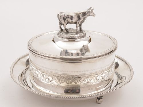 Victorian Silver Plated Butter Dish Circa 1890