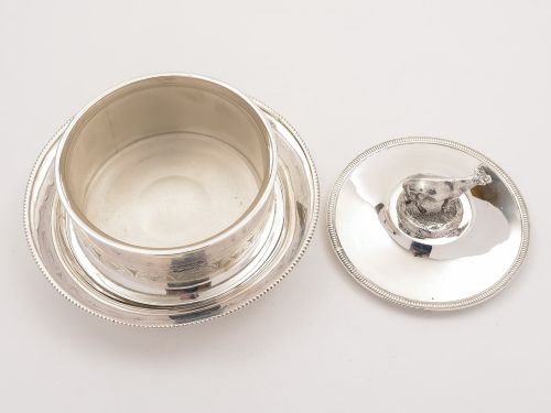 Victorian Silver Plated Butter Dish Circa 1890