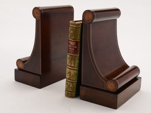 A Pair of Sheraton Revival Mahogany Bookends Circa 1900