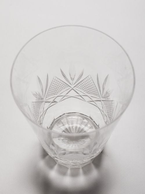 Set of 4 Cut Glass Pint Sized Tumblers Circa 1910