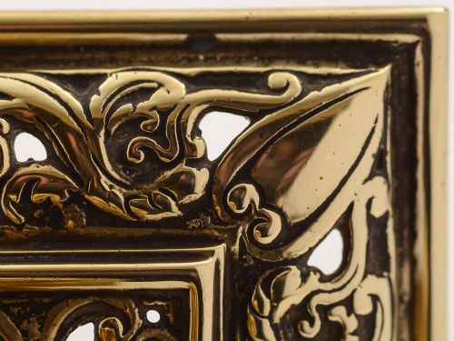 Pair of Low Brass Candlesticks Circa 1900