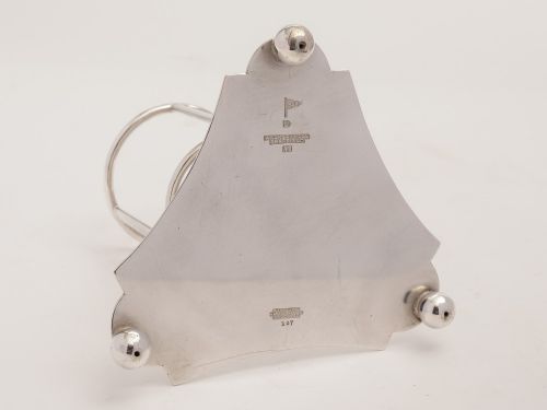 Cut Glass Vase in Silver Plated Stand Circa 1920