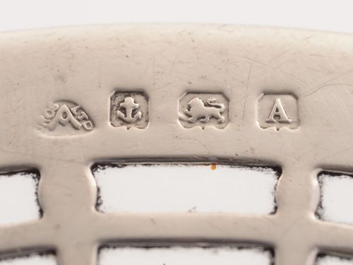 Silver and Glass Trivet Birmingham 1925