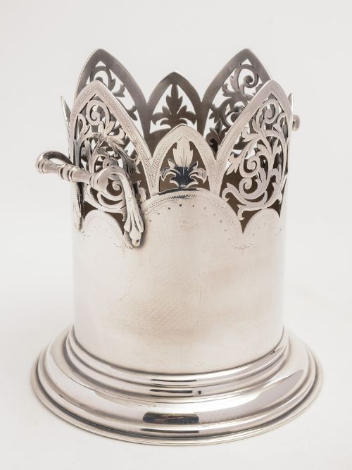 Edwardian Silver Plated Bottle Holder Circa 1900