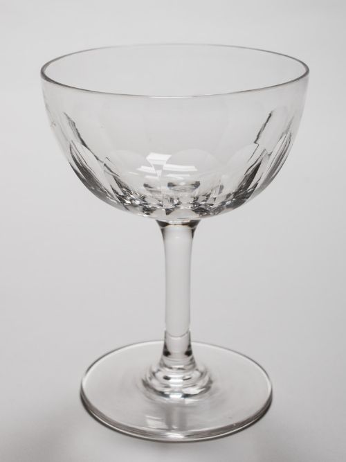 Set of 6 Cut Glass Champagnes Circa 1900
