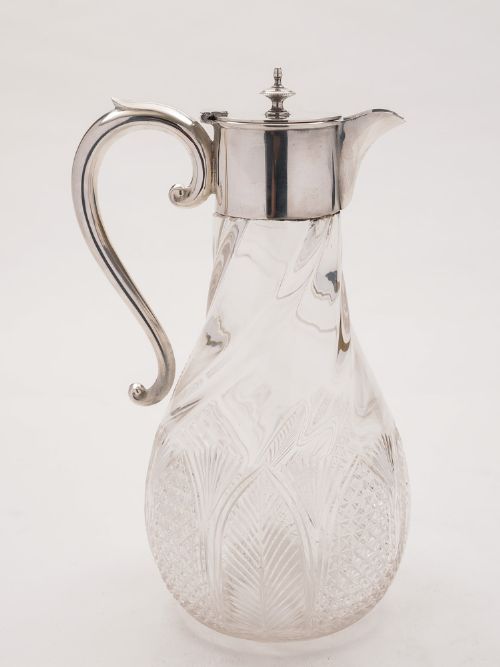 Edwardian Cut Glass Claret Jug Circa 1900