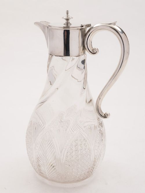 Edwardian Cut Glass Claret Jug Circa 1900