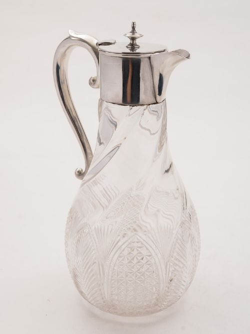 Edwardian Cut Glass Claret Jug Circa 1900