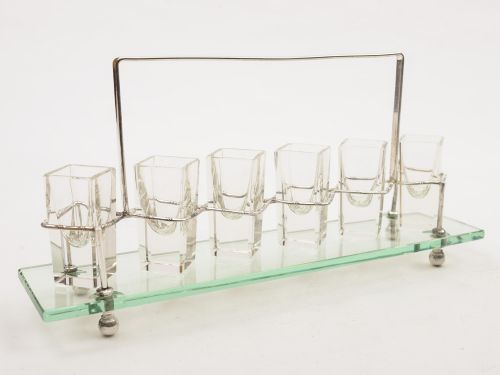 Set of 6 Art Deco Liqueur Glasses Circa 1930