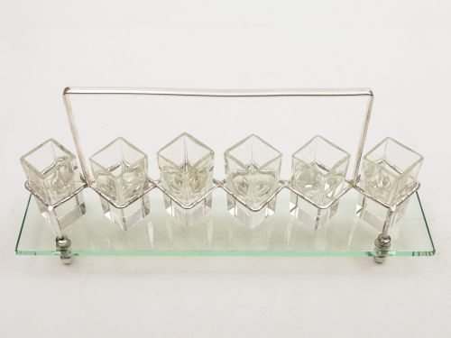 Set of 6 Art Deco Liqueur Glasses Circa 1930