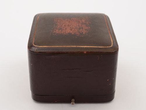 Shamrock Design cased Silver Napkin Ring Birmingham 1902