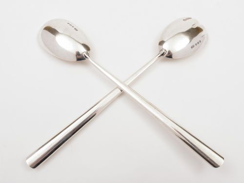 Arts & Crafts Salad Servers Birmingham 1912