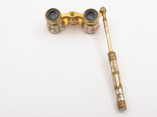 Pair of Edwardian Mother of Pearl Opera Glasses Circa 1900