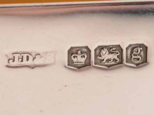 Silver and Crocodile Leather Hip Flask Sheffield 1924