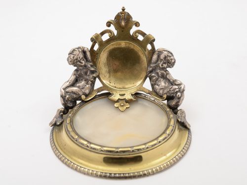 French Brass & Marble Watch Stand Circa 1890