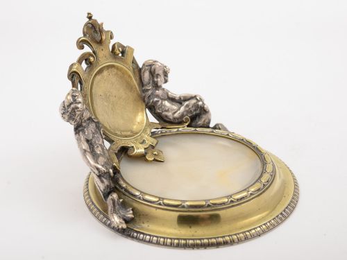 French Brass & Marble Watch Stand Circa 1890