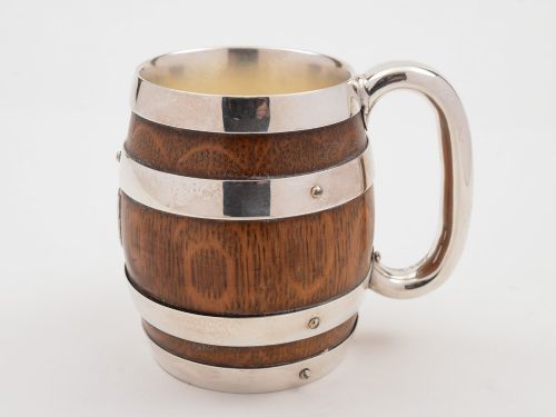 Victorian Oak Half Pint Tankard Circa 1890
