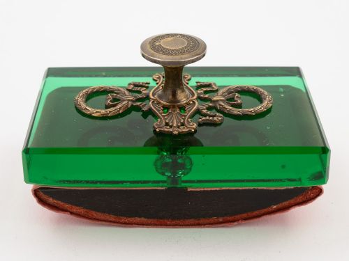 French Glass Rocker Blotter Circa 1900