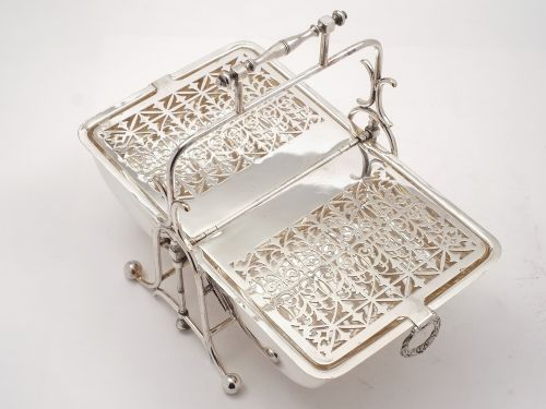 Victorian Folding Biscuit /Cookie Box 1876