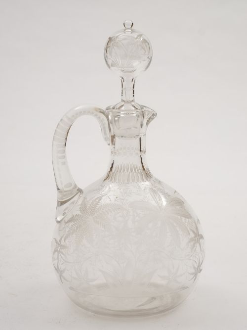 Victorian Glass Claret Jug Circa 1890