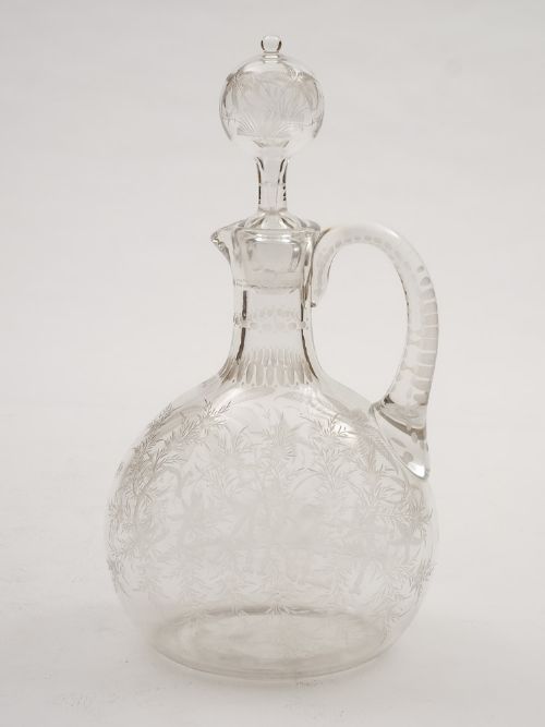 Victorian Glass Claret Jug Circa 1890