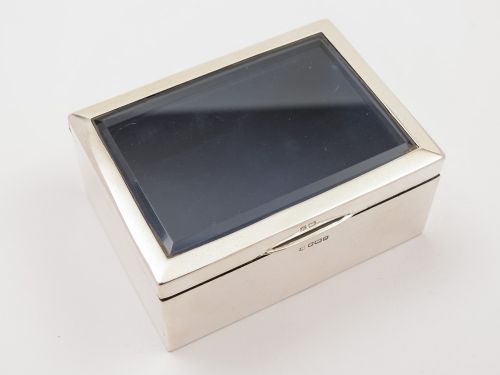 Edwardian Silver Jewellery/Trinket Box Sheffield 1906