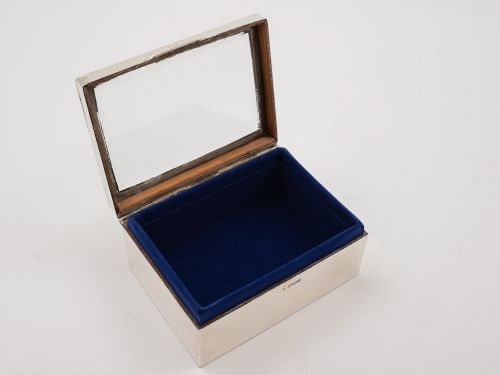 Edwardian Silver Jewellery/Trinket Box Sheffield 1906