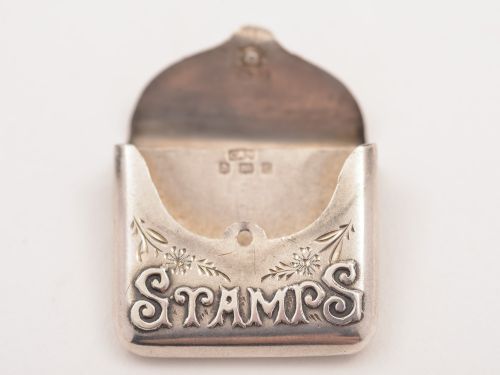 Edwardian Silver Stamp Case Birmingham 1905