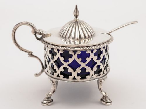 Edwardian Silver Mustard Pot Sheffield 1903