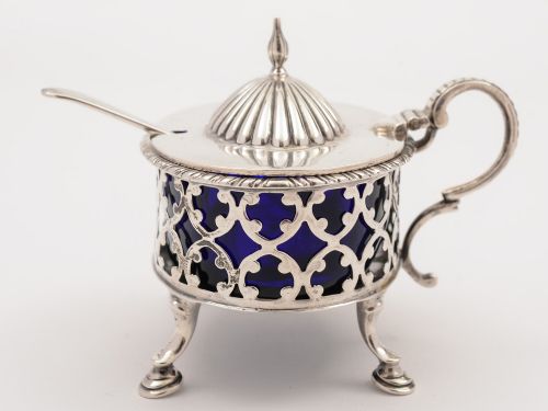 Edwardian Silver Mustard Pot Sheffield 1903