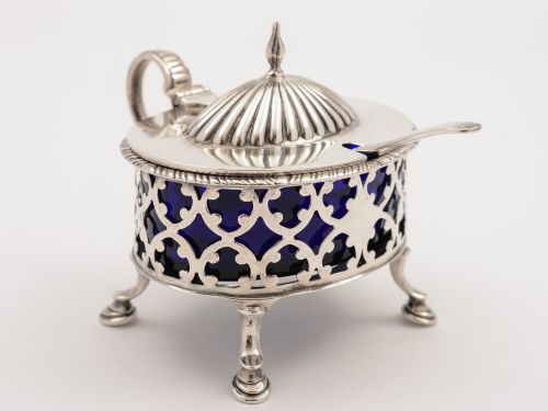 Edwardian Silver Mustard Pot Sheffield 1903