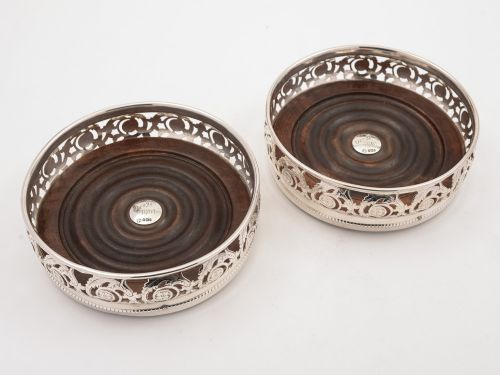 Pair of Edwardian Coasters Sheffield 1901