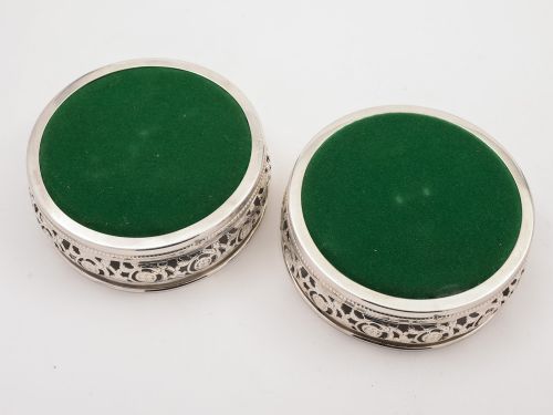 Pair of Edwardian Coasters Sheffield 1901