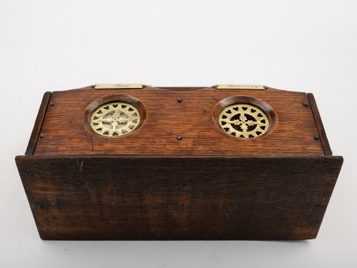 Victorian Oak & Brass Letter/Document Rack Circa 1890