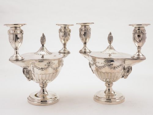 Pair of Victorian Adam Style Candelabras Circa 1890