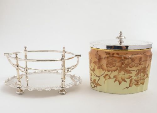 Victorian Oval Biscuit Box Circa 1880