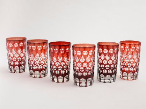 Set of 6 Bohemian Tumblers Circa 1880