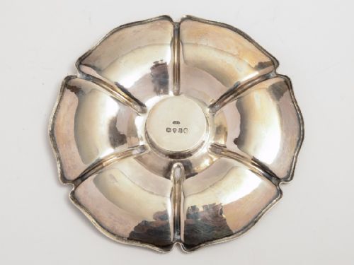 Victorian Silver & Cut Glass Ink Stand 1876