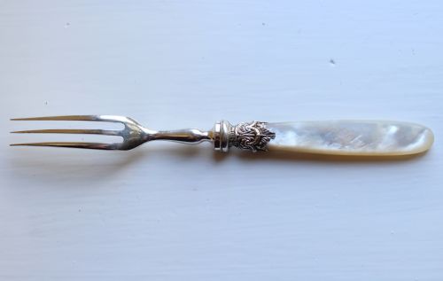 Edwardian Mother of Pearl and Silver Plated Dessert Set