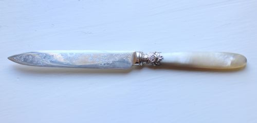 Edwardian Mother of Pearl and Silver Plated Dessert Set