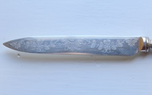 Edwardian Mother of Pearl and Silver Plated Dessert Set