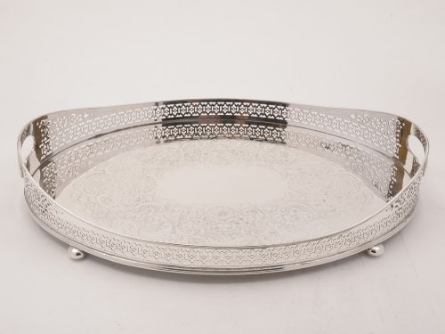 Large Edwardian Gallery Tray Circa 1905