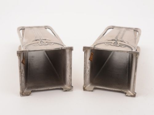 Pair of Art Nouveau Pewter Vases Circa 1900